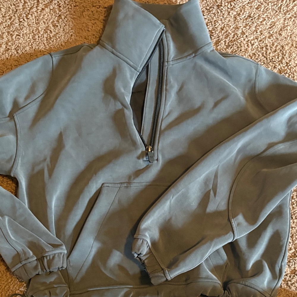 Women's Half-Zip Sweater - green suede lululemon